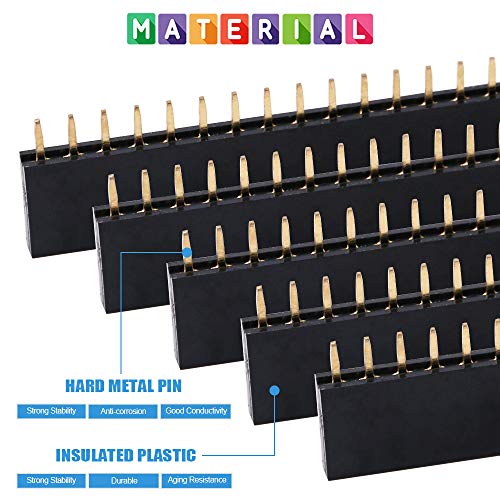 Kit Glarks de conectores hembra 2.54 mm con pines de vaso de alta precisión para PCB 3