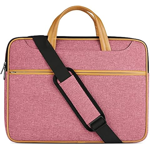 KTMOUW Laptop Bag 15.6 Inch Laptop Briefcase Water-Repellent Laptop Messenger Shoulder Bag Lightweight Laptop Case Travel Business School Men Women Pink Cover