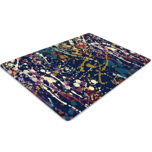 Tapis pour protection sol étanche 100x70 cm protège-sol antidérapant rectangulaire aquarelle