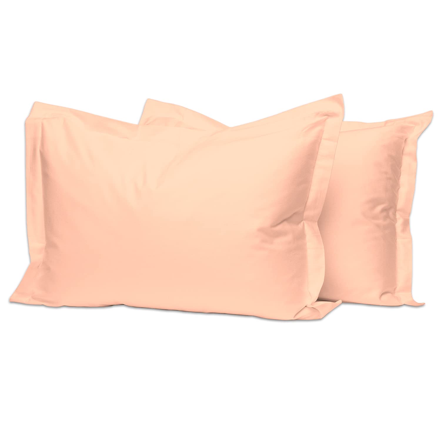 Pizuna 100% Cotton Standard Pillowcases 2 Pack White 50x75cm, 400 Thread Count Long Staple Combed Cotton Soft Pillow Cover, Sateen Weave Oxford Pillow Cases (Cooling Pillowcase 2PC) — view 44