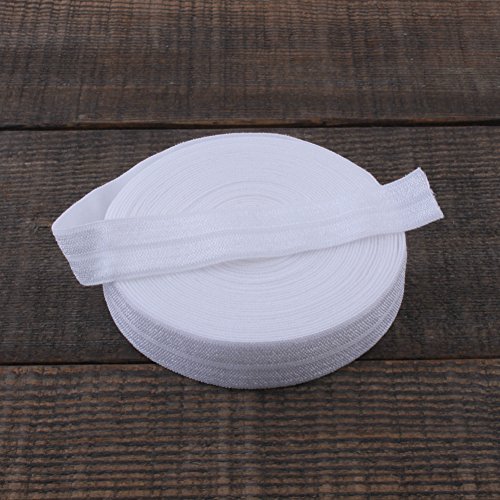 Basokan Solid Color Sewing Fold Over Elastic Stretch Foe And Foldover Foe Trim Elastic Ribbon By The Yard For Hair Ties Headbands (5/8 Inch, 1.5 Cm, 20 Yards, Mix 20 Colors) #TOP7