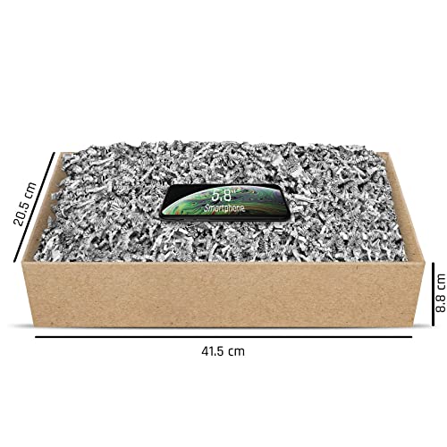 SizzlePak umweltfreundliches Papierfüllmaterial viele Farben 125g-1kg (Silber-grau, 500g)