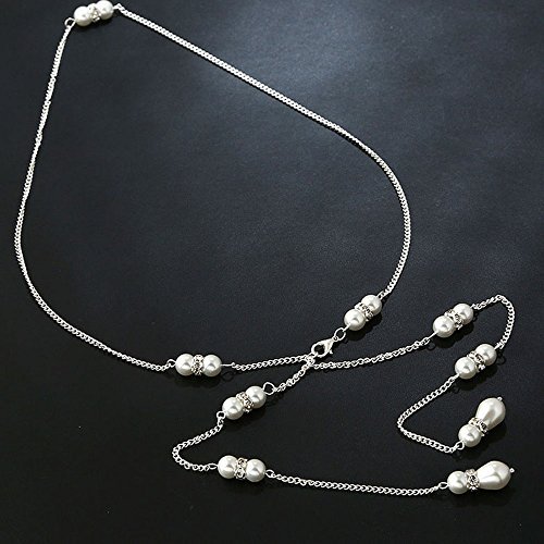 Fxmimior Bridal Jewelry Backdrop Necklace Rhinestone Back Chain For Women #TOP4