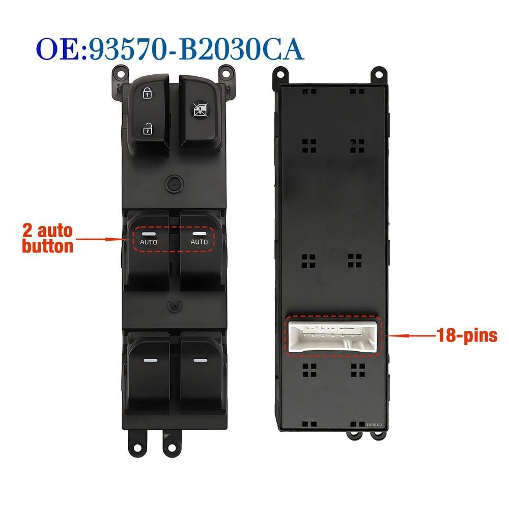 Para Kia Soul Botón Interruptor Control Elevador Ventana