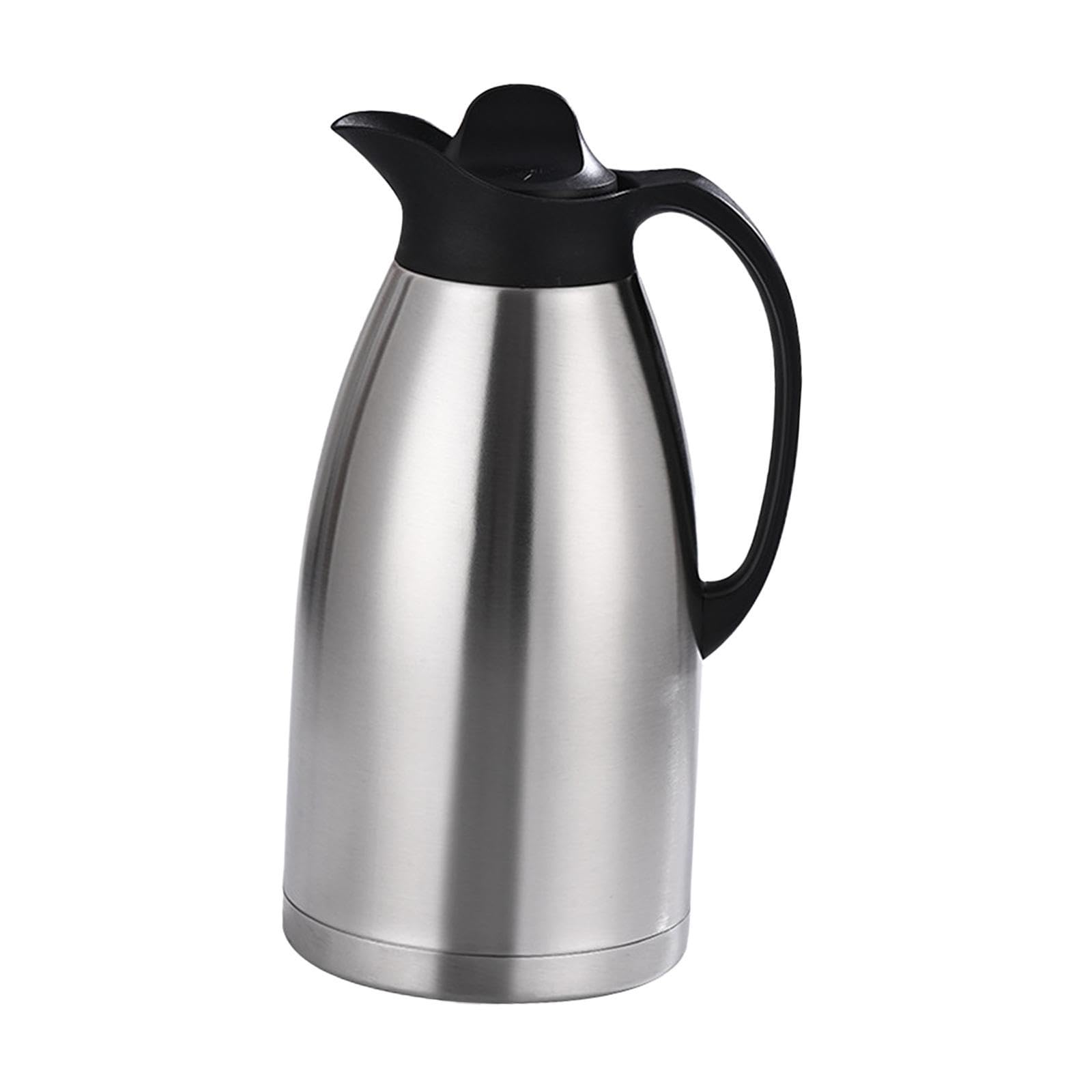 Caraffa Termica per caffè in Acciaio Inox con Coperchio per Bevande E Liquidi Caldi, 3l