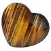 rockcloud Healing Crystal Tiger's Eye Heart Love Carved Palm Worry Stone Chakra Reiki Balancing