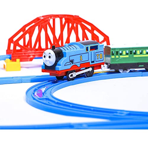 Image of OPINA Pleyrix Battery Operated Train Toys Track Set with Sound and Flashing Lights (Big Size)