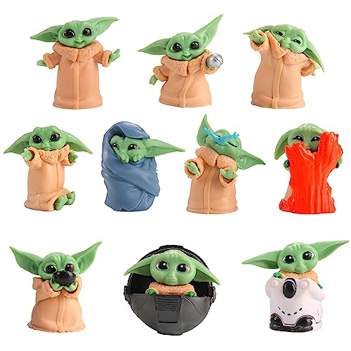 10Pcs Galaxy Wars Cake Toppers Figures Toys, Baby Star Themed Cupcake Toppers For Birthday Party Cake Decorations #TOP1