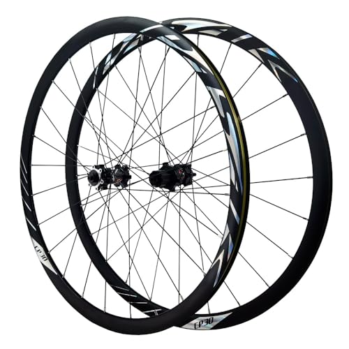 OGXN カーボンホイール ロード用リム レースグレードハブ 軽量設計 チューブレス対応 スポーク張力調整 ディスクブレーキ専用 ロードバイクアップグレード 競技大会トレーニング プロ選手 サイクリング愛好家 虹メッキ (前輪9*100後輪10*135,X