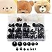 Kungfu Mall 154pcs 6 to 24mm Schwarz Kunststoff Sicherheit Augen Unterlegscheiben Teddy Bear Puppe Spielzeug Tier DIY Fall Kinder Spielzeug