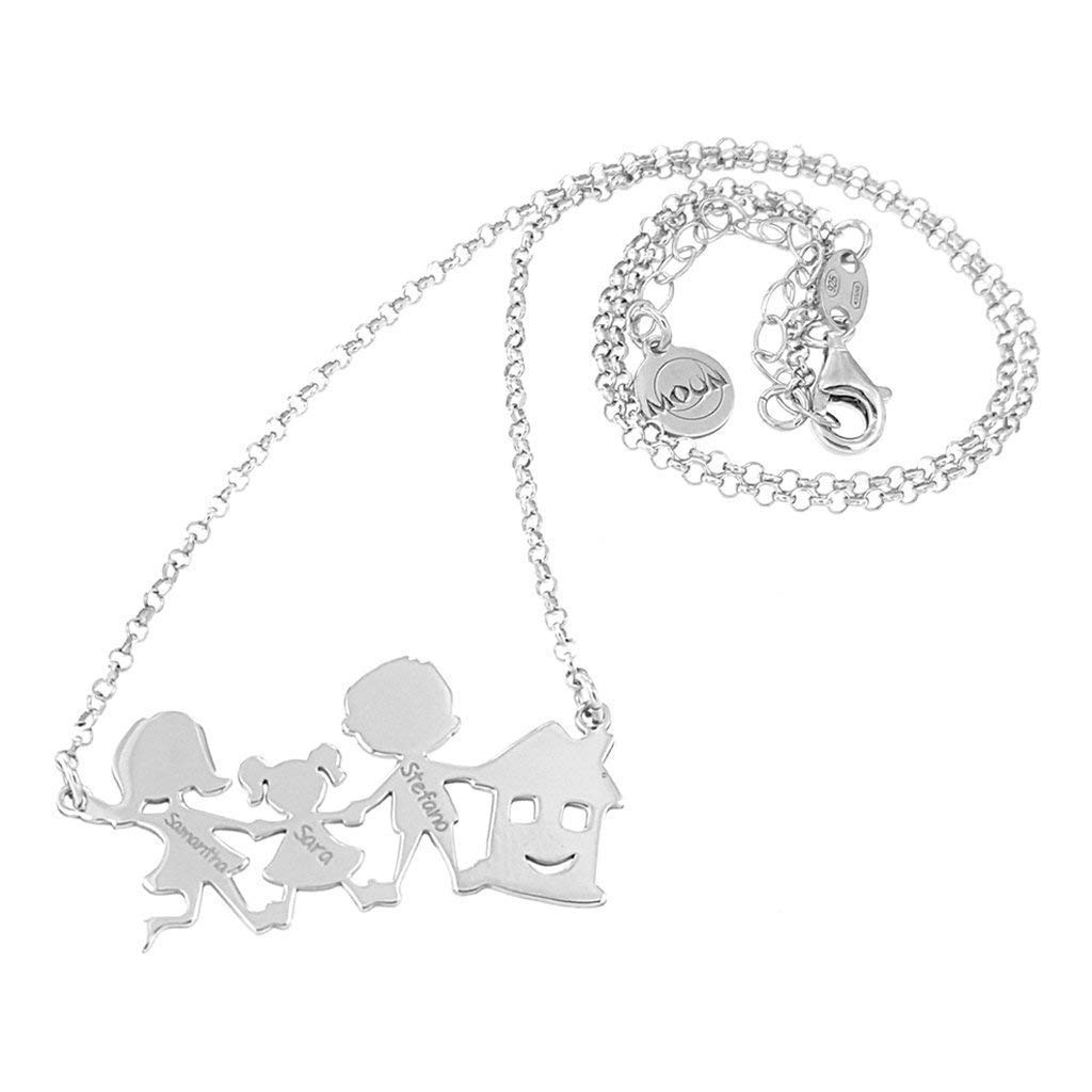 Collana personalizzata con la tua FAMIGLIA in argento 925.