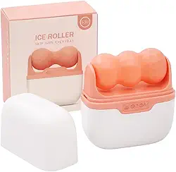 Ice Roller Facial 2 em 1 com Case Higiênico – Massageador de Gelo para Rosto e Corpo, Reduz Inchaço, Fecha Poros e Relaxa Músculos – Autocuidado, Unissex