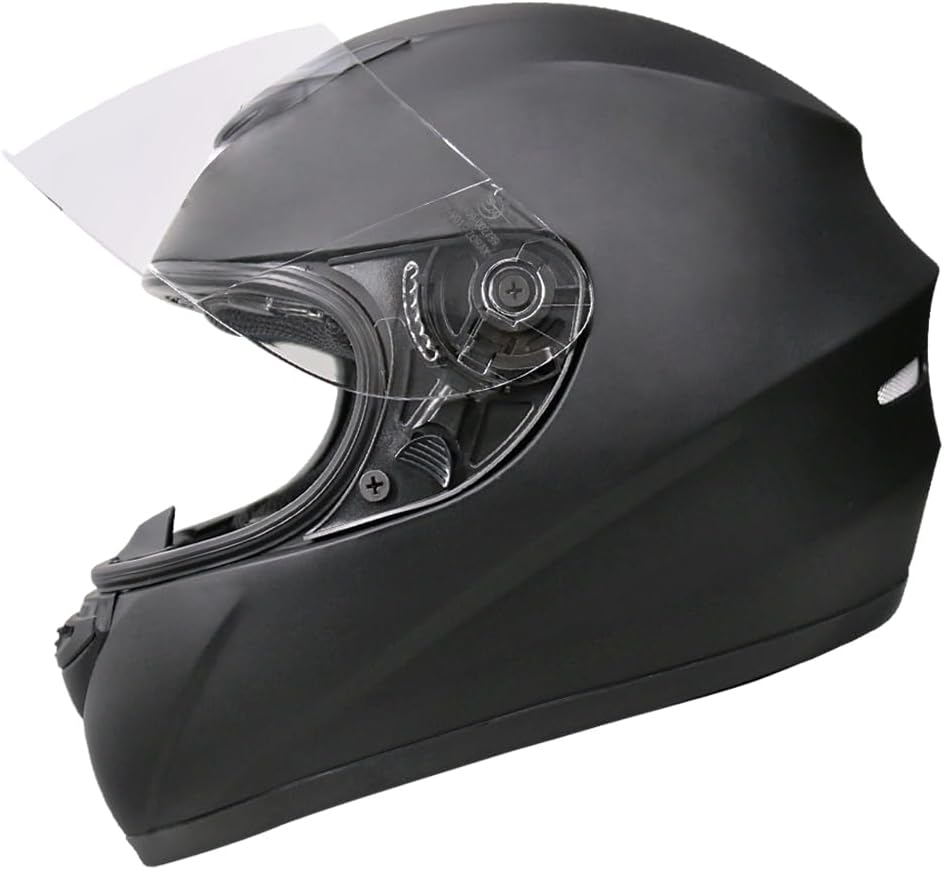 Zorax Matt Black M (57-58cm) Full Face Motorcycle Motorbike Helmet ECE 2206 Approved