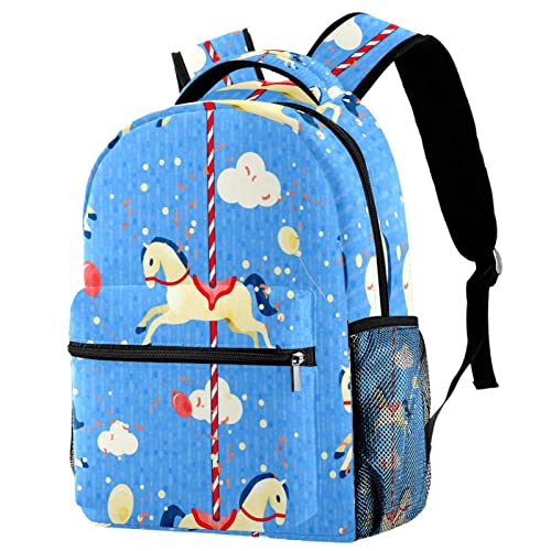 Sac à dos de voyage enfant pour l'école et les sorties avec poche gourde motif renard