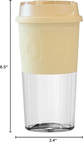 Miniatura 6 de COTTHOSET The Office Taza de café de plástico, botella de agua reutilizable con tapas a prueba de derrames (amarillo, 13.5 onzas)