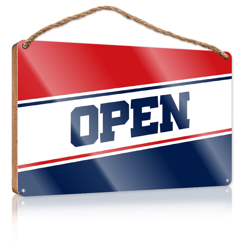 YYHLEH Rustic Bathroom Signs Open Sign Wooden(23X35CM)