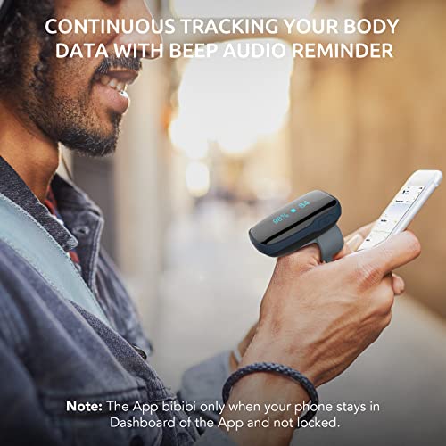 Wellue Oxylink Wireless Wearable Blood Oxygen Monitor, Bluetooth Pulse Meter with Audio Reminder in Free App - Wearable O2 Monitor Rechargeable