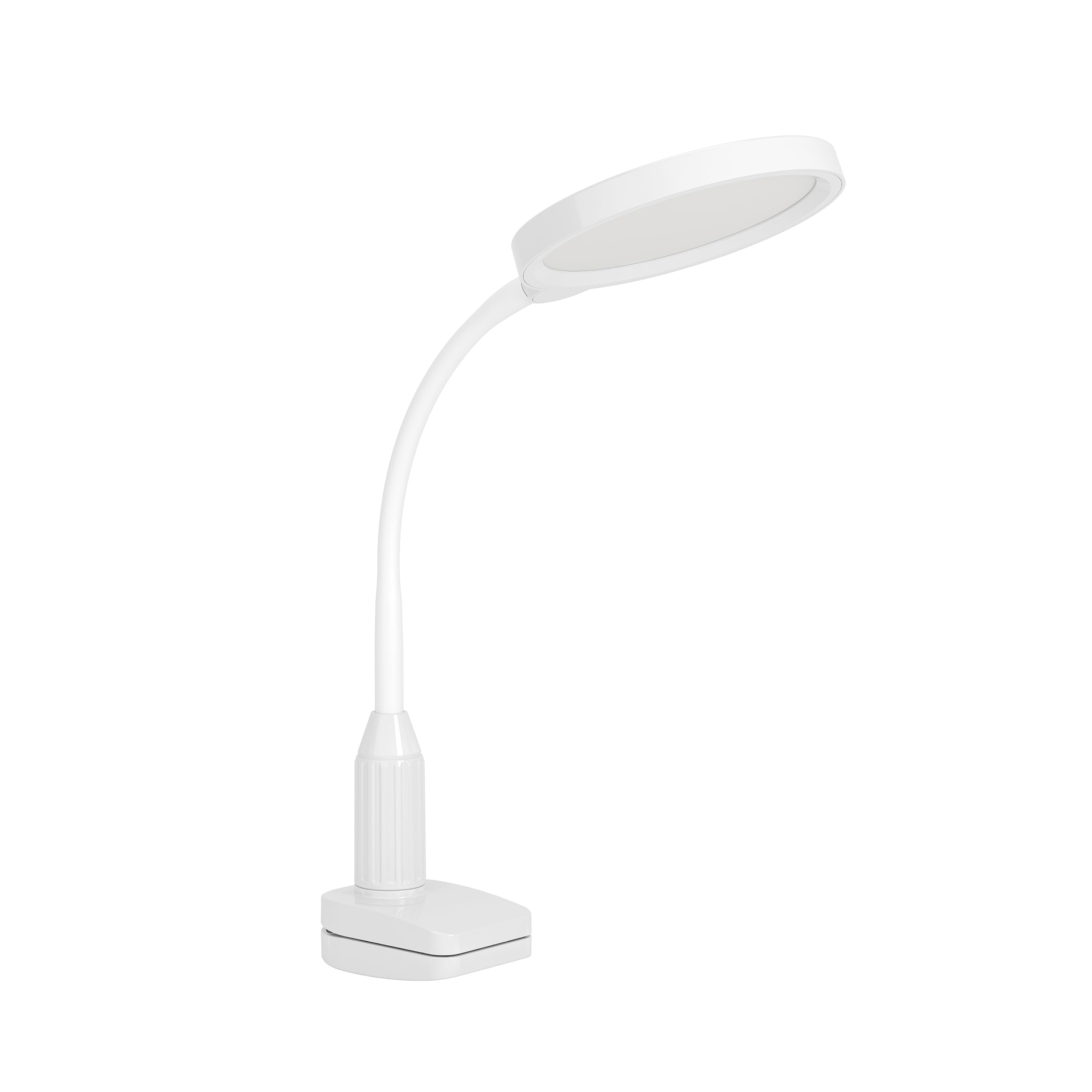Eglo LED Reading clamp lamp Lauro, Touch-dimmable Clip Light for Bedroom, White Plastic Desk Lighting, Warm - Cool White — image 1