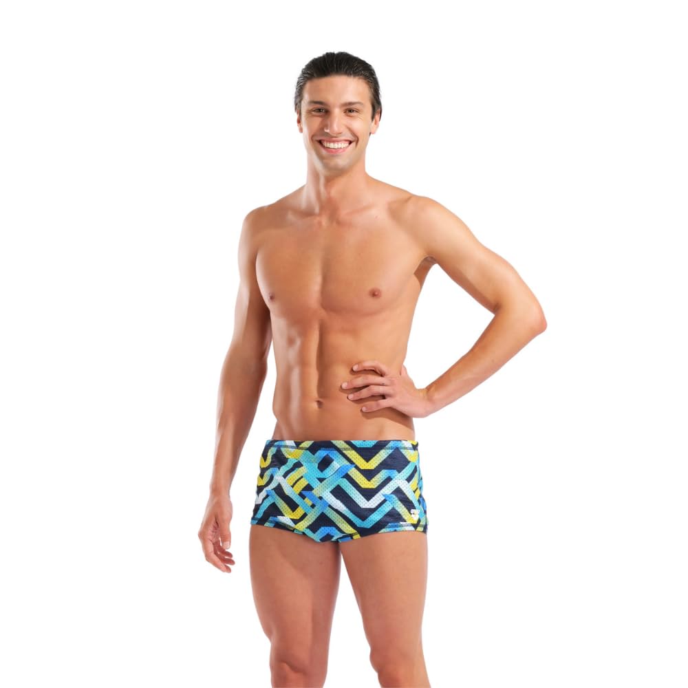 Arena Mens Reversible Drag Suit Shorts Swimsuit Resistance Conditioning Pool Training Swimmers, Navy/Navy Multi, 38
