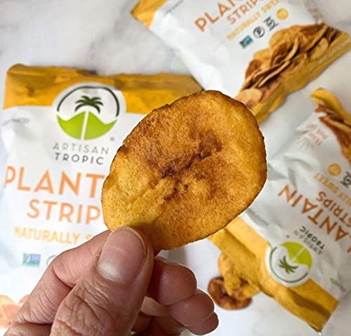 Artisan Tropic Plantain Strips - Your Tasty & Healthy Snack Alternative - Paleo, Gluten Free, Vegan, Non-Gmo - Made With Sustainable Palm Oil & No Added Sugar (Sweet, 4.5 Oz|2 Pack) #TOP4