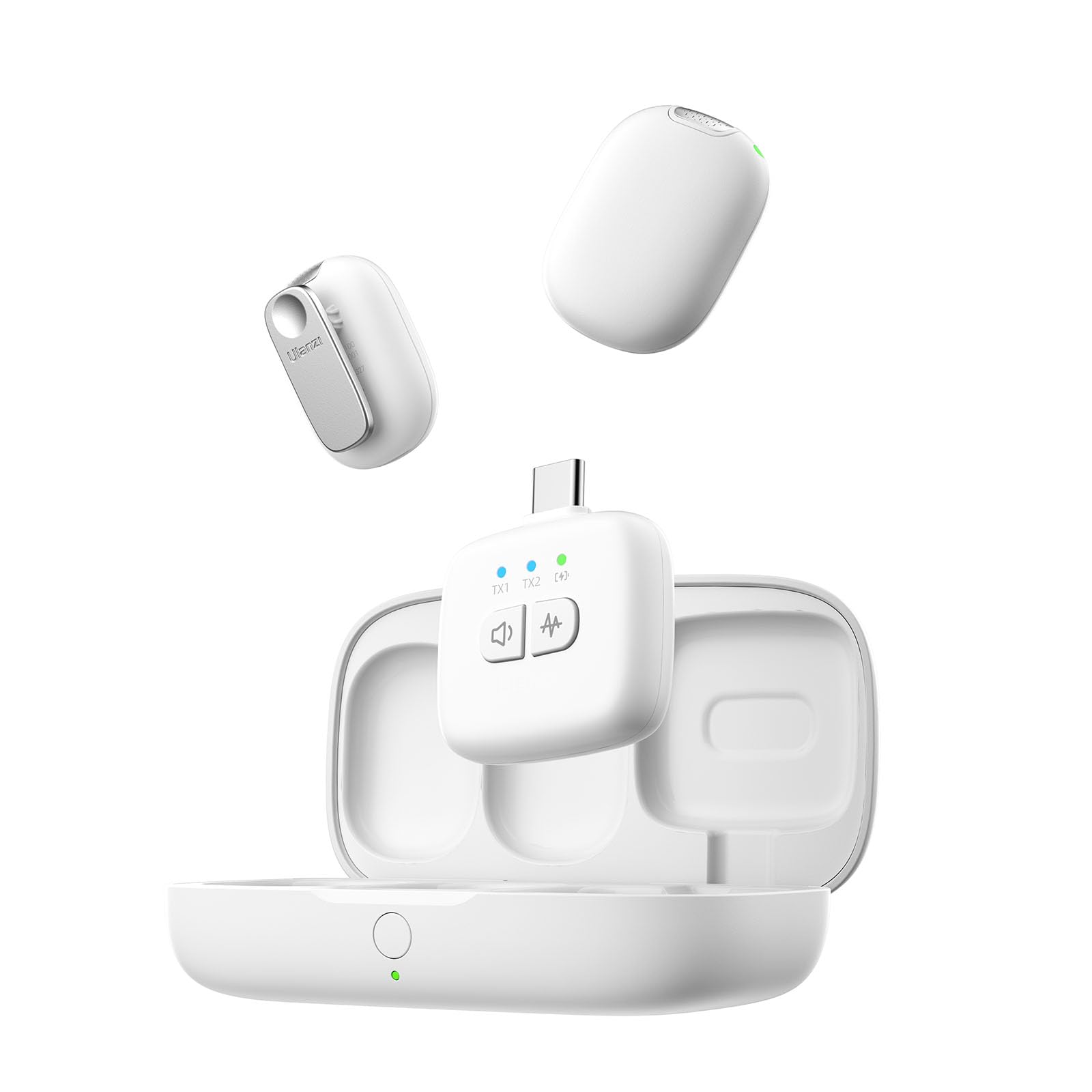 Amazon.com: ULANZI A30 Tiny Mic Magnetic (White), Wireless