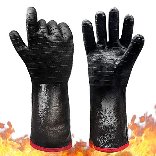 Schwer BBQ Grill Gloves 932℉ Waterproof Grilling Gloves for Turkey Fryer, Baking, Oven