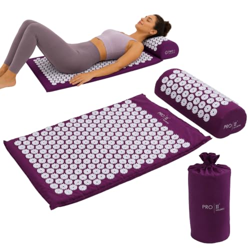 PRO 11 WELLBEING Acupressure Mat and Pillow Set with Carry Bag