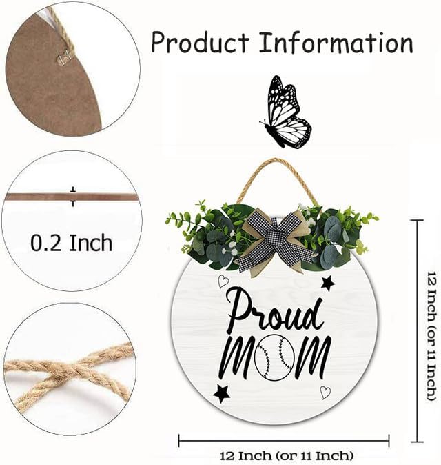 TYmall-Rustic Wooden Wall Sign-Cookie Wreath 11 Inch