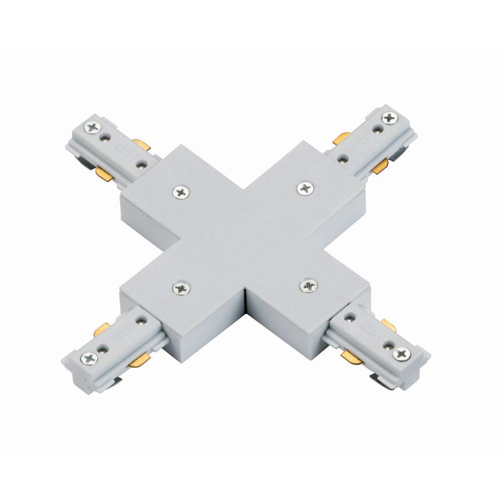 National Lighting White 240V Single Circuit Track X Shape Connector Accessory Track