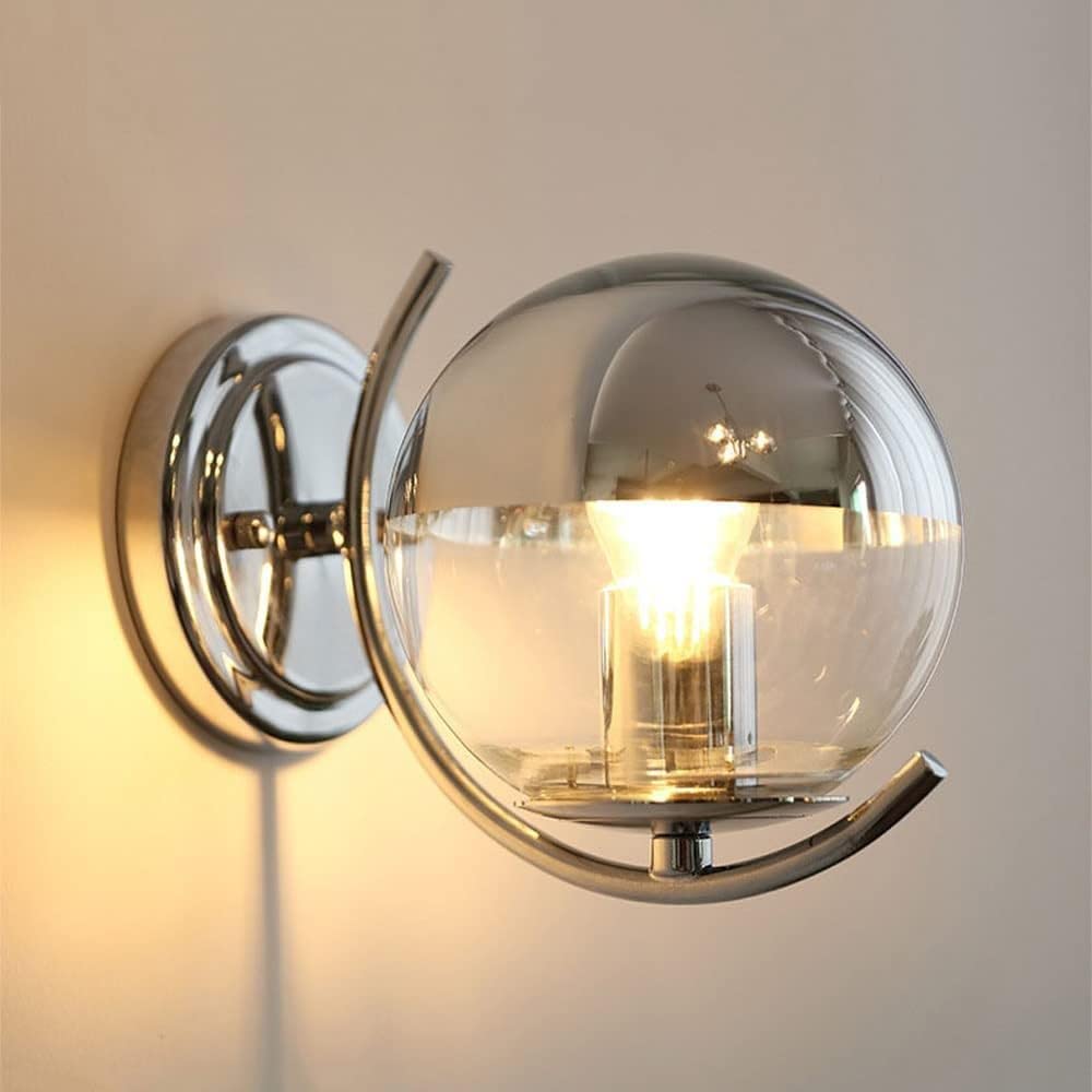 VDOQTLJT Wall Sconces me Sconce Glass Globe Mid-Century Modern Mount Lightoom Bedside Lamps g Room Hallway Decor ng Fixture
