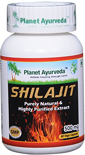 Planet Ayurveda Shilajit Capsules, 500Mg Std. Extract, 2 Bottles #TOP1