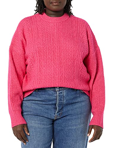 Image of Amazon Essentials Women's Soft-Touch Modern Cable Crewneck Sweater (Available in Plus Size)