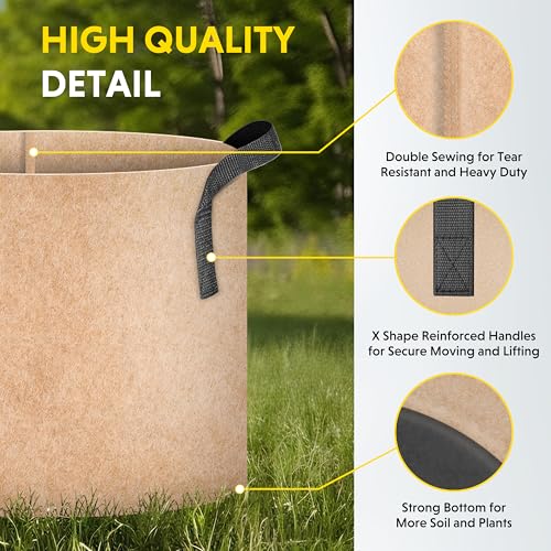 Récipient robuste et durable iPower bronze haut de gamme pour jardin - 7