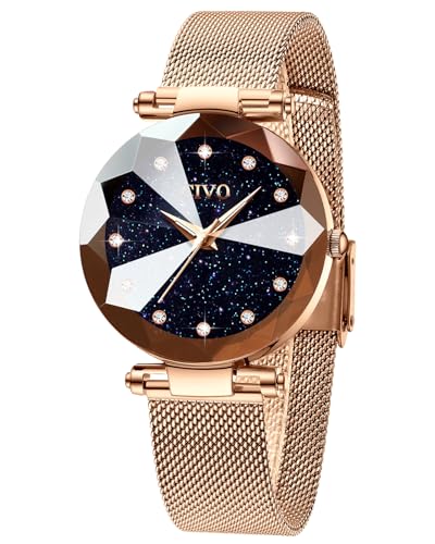 Cadeau parfait pour elle montre CIVO montre femme élégante cristaux