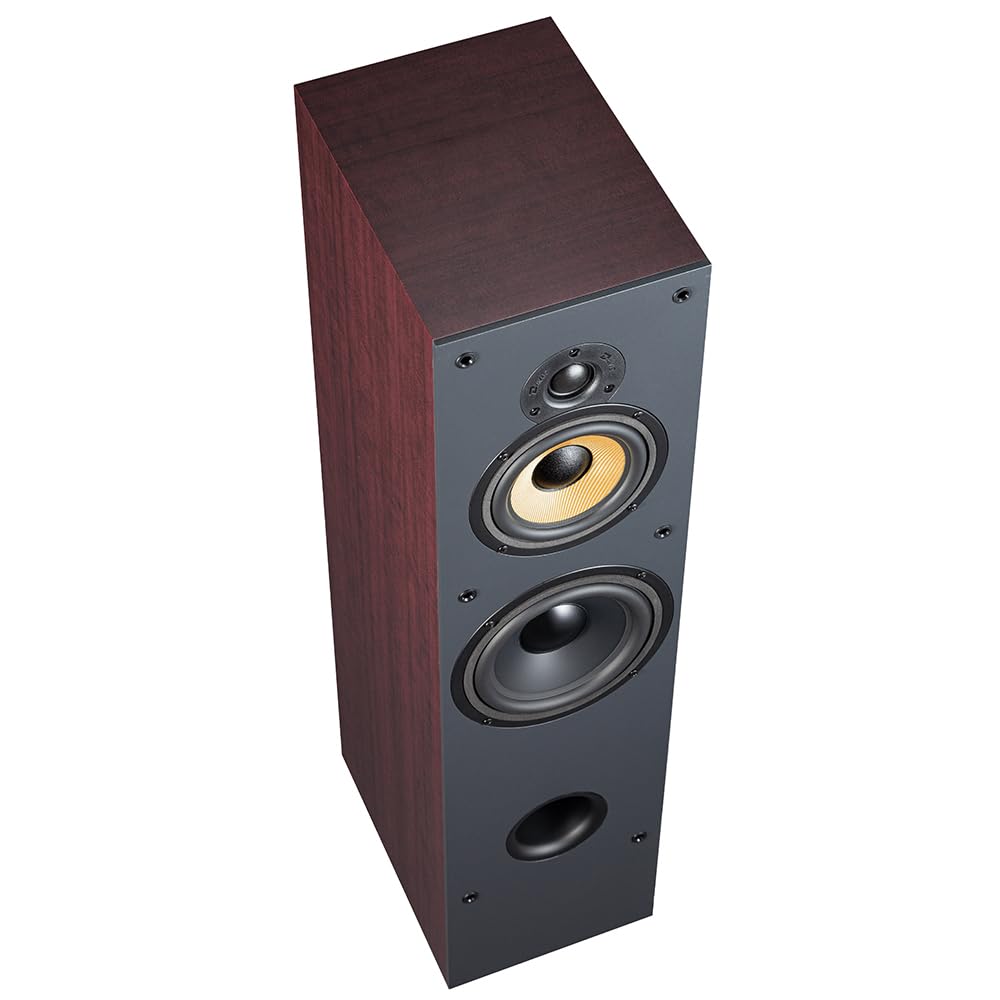Davis Acoustics Mia 200 Acajou - Colonne 3 Voies/3 Haut-parleurs - Enceinte Vendue à la Paire