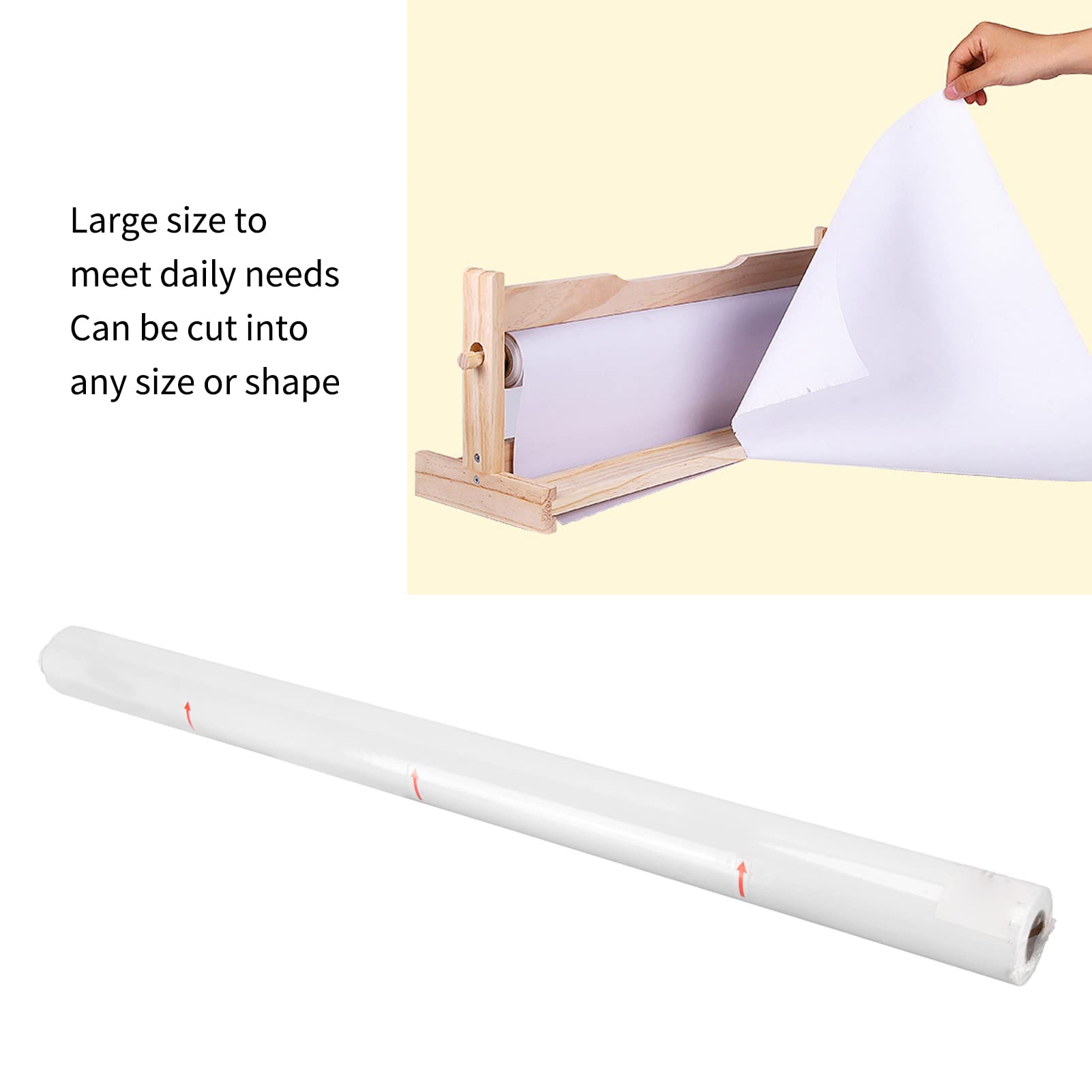 Sxhlseller Biały Papier Kraft w Rolce 20m X 77cm, Ciężki Papier