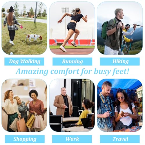 Image of 2 Pairs Memory Foam Insoles High Heel Insoles Breathable Shoe Pads Replacement Shoe Insoles 5D Sponge Barefoot Comfort Insoles, Comfort Foot Cushion for Women Man, Black