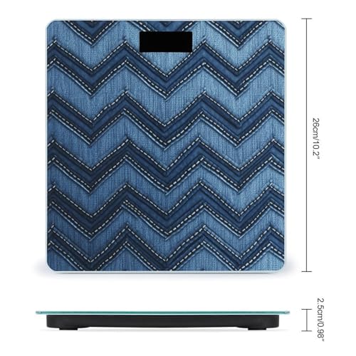 Báscula Digital de Baño de Vidrio Templado Azul miniatura 2