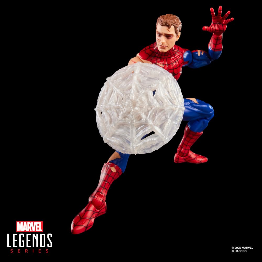 Marvel Legends Series Magic: The Gathering, giocattolo action figure di Spider-Man ferito in battaglia da 15 cm e carta con foil esclusiva collezionabile per gioco di carte
