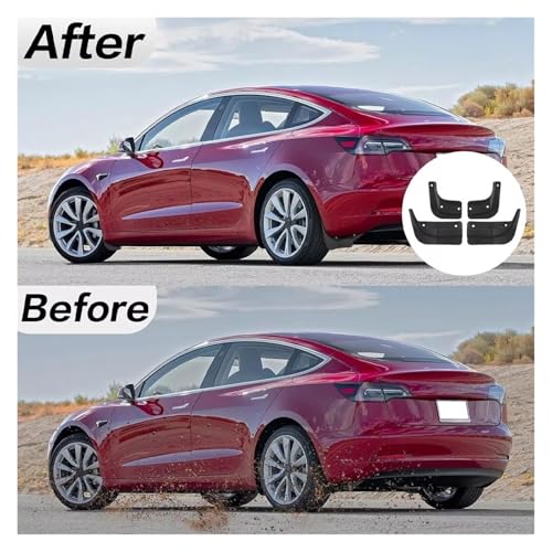 Guardabarros para Tesla Model 3 Highland y protectores contra salpicaduras 3