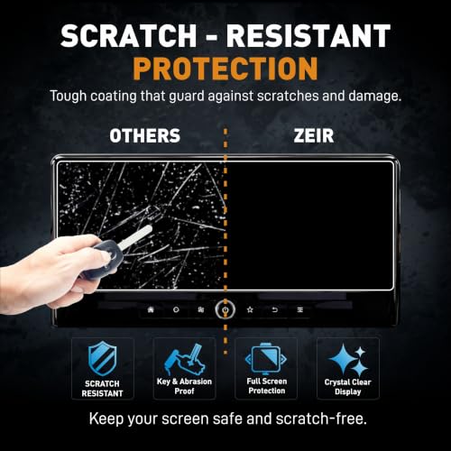 Image of ZEIR Screen Protector For MAHINDRA SCORPIO N 2026 Facelift - 12.3 Inch Infotianment Touchscreen | ScorpioN Car Display Guard | 9H Hardness, Anti-Scratch & Water Resistant | HD Clarity MahindraScorpio Car Dashboard Accessory 2026+ [Not Tempered Glass] [Not Compatible with 2025 Models] (ScorpioN 2026 [12 inch Info])