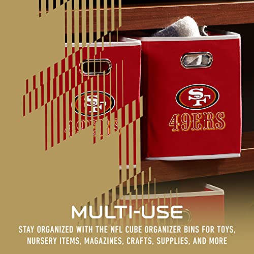 Franklin Sports NFL Storage Bins - Collapsible Cube Container + Storage Basket - NFL Office, Bedroom + Living Room Décor - 11"x11" - Image 3