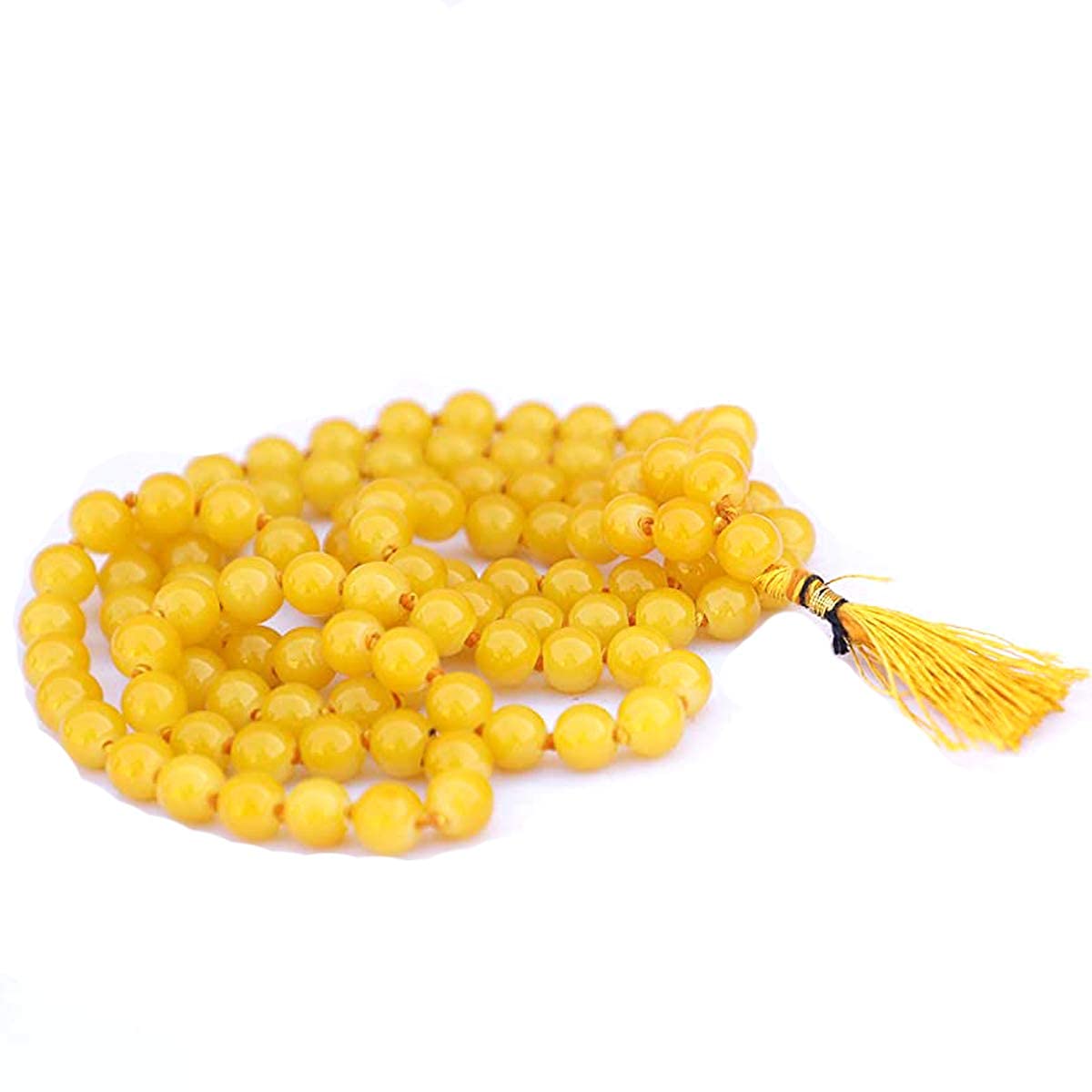 Mala Hakik jaune 108 perles pour réussir votre jaap japa