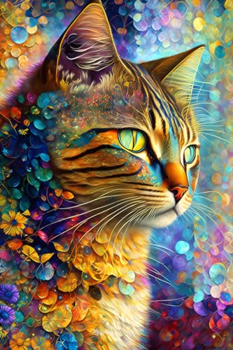 Poster mural sur toile chat Meechi 50x70cm tableau moderne