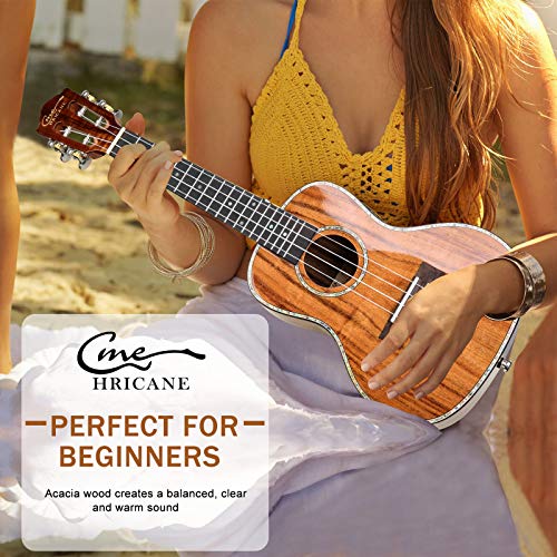 Image of Concert Ukulele 23 inch UKS-2, 4 Strings Ukeleles For Beginners, Sapele Hawaiian Ukele with Ukulele Case and Ukele String Set (Koa Glossy)