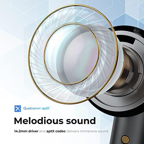 SoundPEATS Bluetooth Headphones, TrueAir2 Wireless In-Ear Earphones with 4 Mic, Bluetooth 5.2 TrueWireless Mirroring, CVC 8.0 Noise Cancellation, 25 Hours Playtime with Tiny Charging Case (Black)