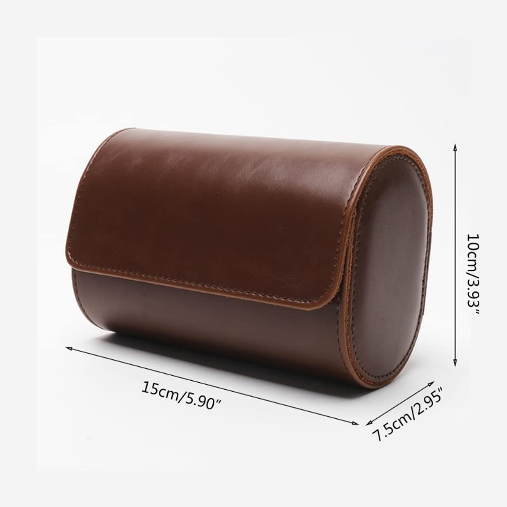 XBTGS Caja de almacenamiento de reloj de viaje con 2 ranuras con cojín antideslizante desmontable para guardar joyas de relojes