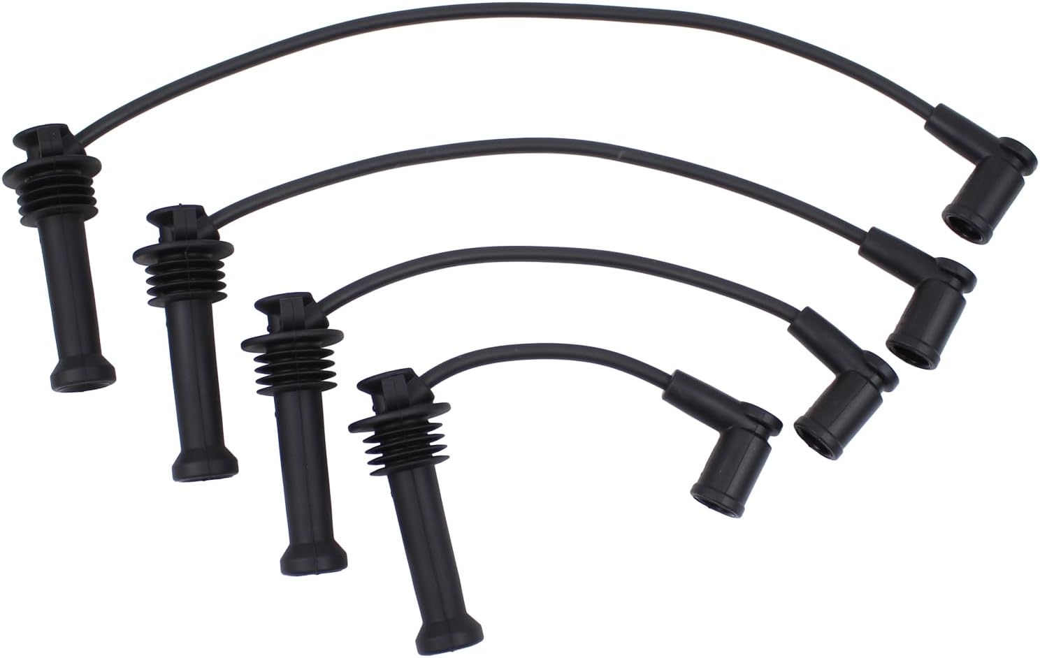 Ignition Coil and Spark Plug Wires Set for Ford Fiesta 1.6 2011-2019
