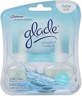 Glade Plugins Crisp Waters Scented Oil Refill 1.34 Oz, 2 Ct-1 Pack