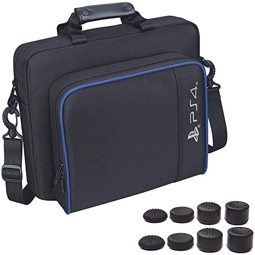 PS4 Carrying Case, Multifunctional Waterproof PS4 Travel Protective Carry Case Handbag Shoulder Bag for PS4 Playstation 4 Console Storage Package Portable Travel Case Messenger Bag for Sony PS4